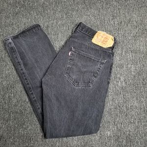 Levi's Men's 501 33 x 32 Black Jeans Button Fly